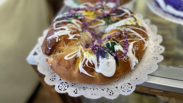 A King Cake from Barbour's Bakery in Carbondale, PA