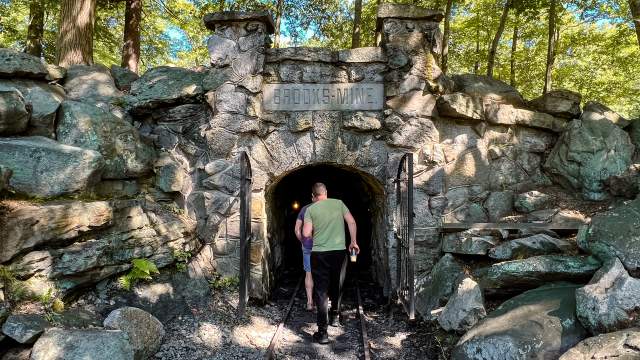 People entering the Brooks Mine at Nay Aug Park in Scranton, PA