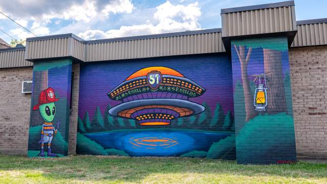 The Carbondale Encounter mural in Carbondale, PA