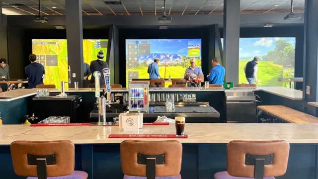 The interior of Seven Under Golf & Social in Downtown Scranton, PA