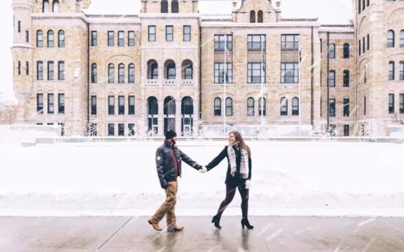 Courthouse Square in the Winter in Downtown Scranton, PA
