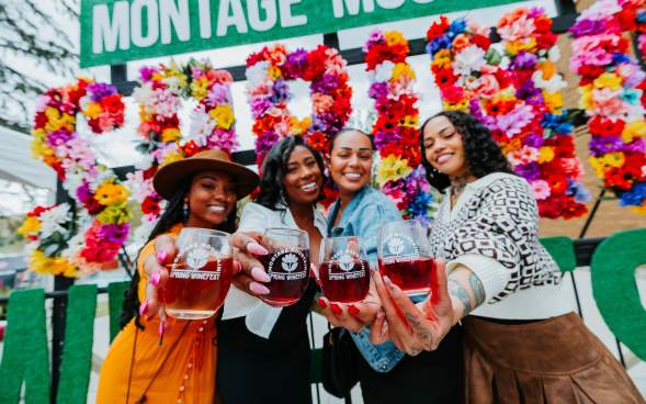womens holding wine glasses at Spring Wine Festival at Montage Mountain Resorts