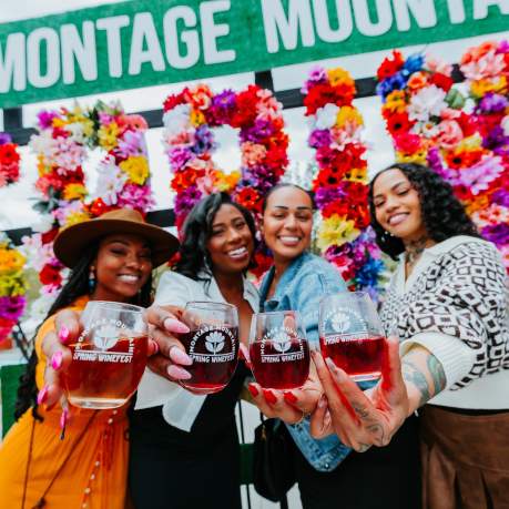 womens holding wine glasses at Spring Wine Festival at Montage Mountain Resorts