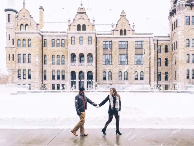 Courthouse Square in the Winter in Downtown Scranton, PA