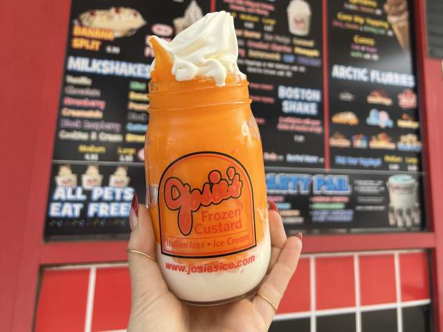 Frozen custard in a jar at Josie’s Frozen Custard & Italian Ice in Scranton, PA