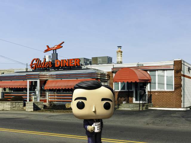 Michael Scott Funko Pop at The Glider Diner