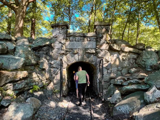 People entering the Brooks Mine at Nay Aug Park in Scranton, PA