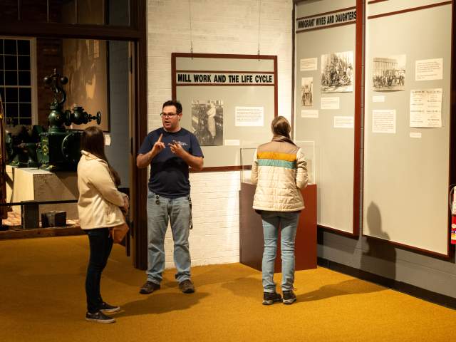 People touring the Anthracite Heritage Museum in McDade Park in Scranton, PA