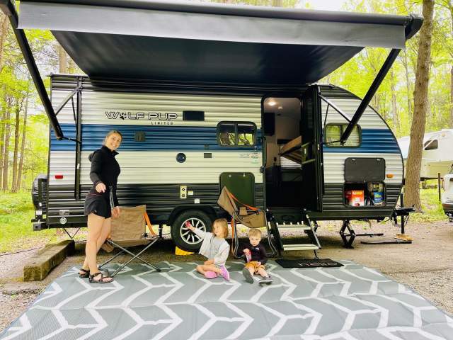 Camping at Lackawanna State Park in North Abington Township, PA