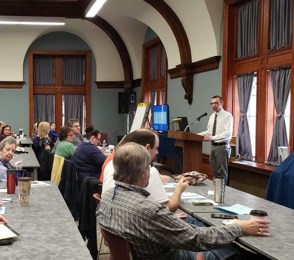 Meeting in the Scranton Public Library