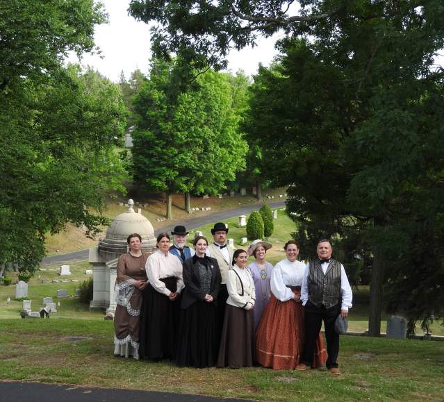 The players from the Dunmore Cemetery Tour in Dunmore, PA