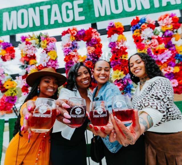 womens holding wine glasses at Spring Wine Festival at Montage Mountain Resorts