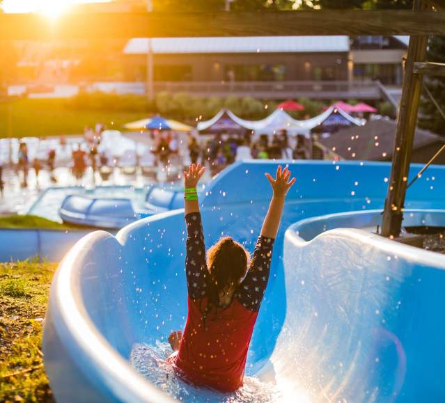 Waterslide at the Montage Mountain Resorts Waterpark