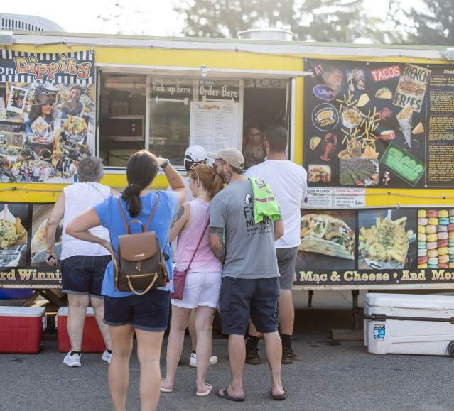 A food truck at the Moscow Country Street Fair in Moscow, PA