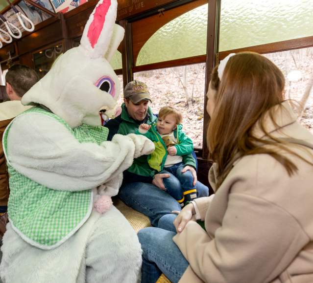 The Easter Bunny Trolley Excursion at the Electric City Trolley Station & Museum in Scranton, PA