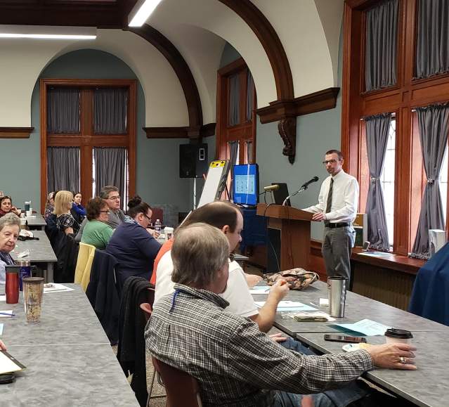 Meeting in the Scranton Public Library