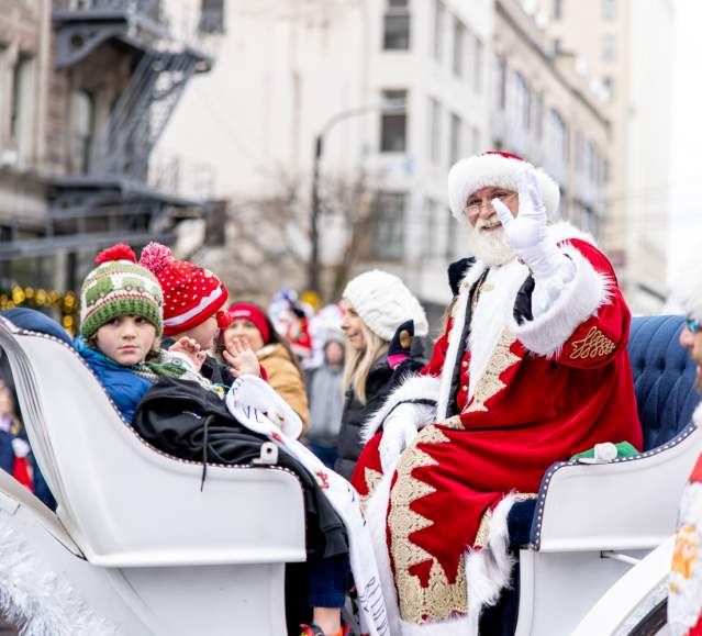 The Santa Parade in Downtown Scranton, PA