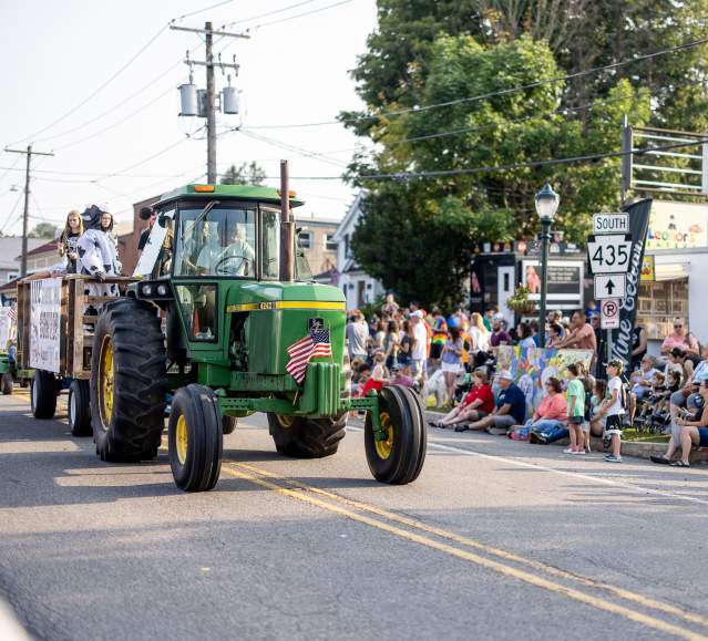 The tractor parade at the Moscow Country Street Fair in Moscow, PA