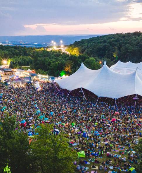 Peach Festival Aerial Shot