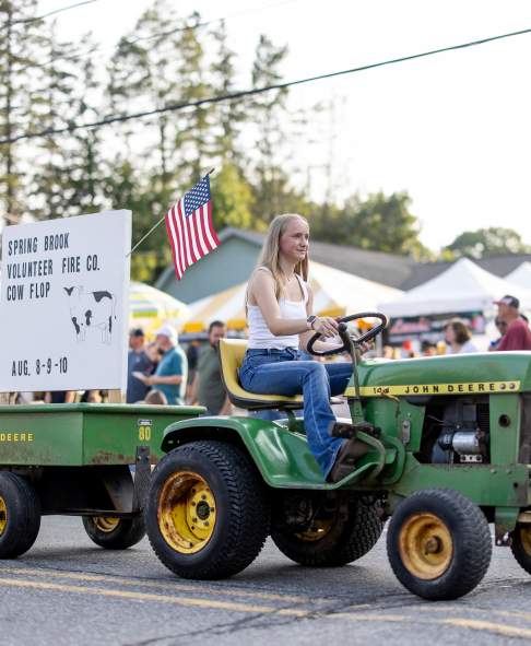 The Tractor Parade at the Moscow Country Street Fair in Moscow, PA