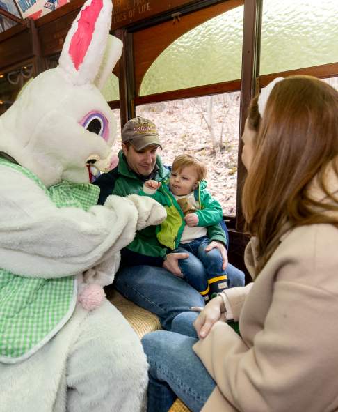 The Easter Bunny Trolley Excursion at the Electric City Trolley Station & Museum in Scranton, PA