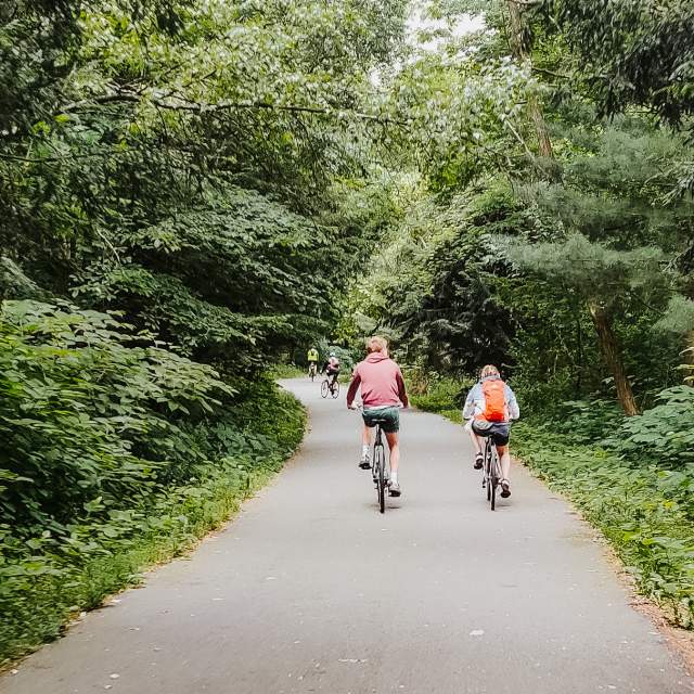 The Lackawanna River Heritage Trail in Scranton, PA