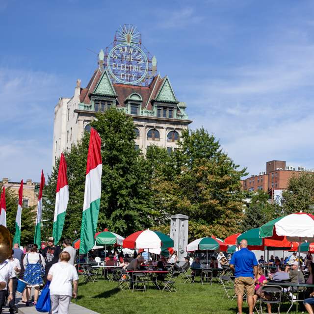 The Electric City Sign at La Festa Italiana in Downtown Scranton, PA