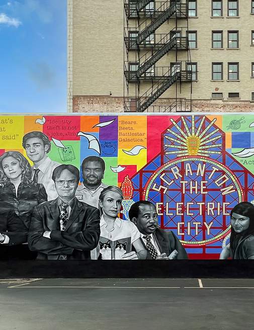 The Office: The Story of Us mural in Downtown Scranton