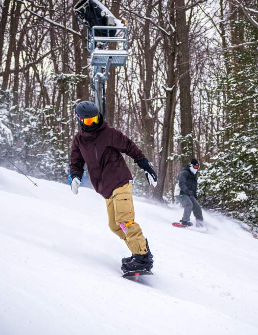 People snowboarding at Montage Mountain Ski Resort