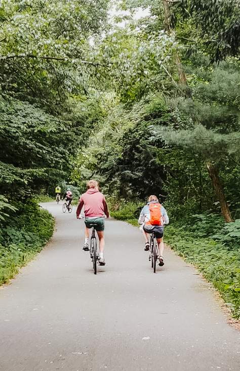 The Lackawanna River Heritage Trail in Scranton, PA