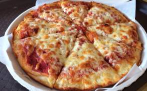 A round tray from Pizza by Pappas in Downtown Scranton, PA