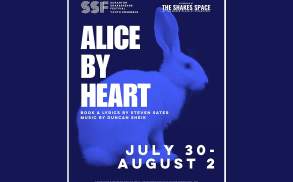 A promotional flyer for the Scranton Shakespeare Festival show Alice By Heart