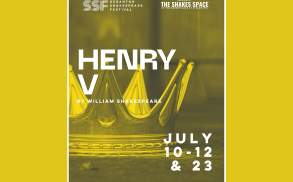 A promotional flyer for the Scranton Shakespeare Festival show Henry V
