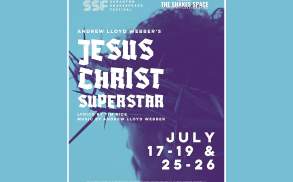 A promotional flyer for the Scranton Shakespeare Festival show Jesus Christ Superstar