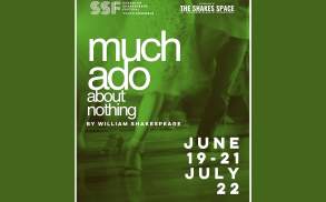 A promotional flyer for the Scranton Shakespeare Festival show Much Ado About Nothing