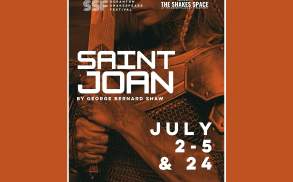 A promotional flyer for the Scranton Shakespeare Festival show Saint Joan