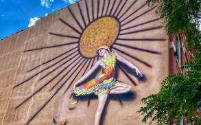 The Danseur de Corde Rope Dancer Mural in Downtown Scranton
