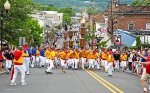 The Race of the Saints during the Saint Ubaldo Day Festival in Jessup, PA
