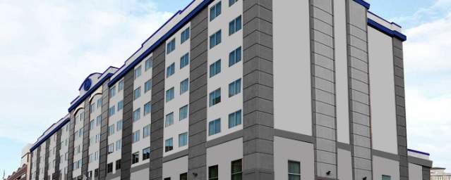 The exterior of the Hilton Scranton & Conference Center in Downtown Scranton, PA