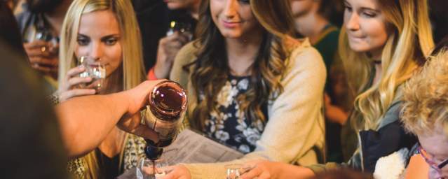 People attending Fall Wine Festival
