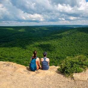 Two women at The Top of the World in Dunmore, PA