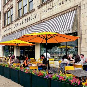 A photo of the outdoor dining at Picciocchi's Restaurant in Downtown Scranton, PA