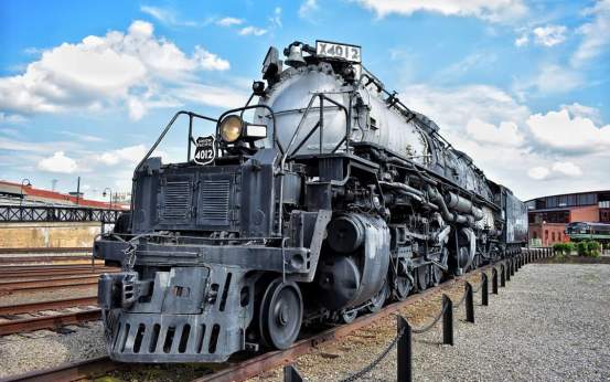 A train at the Steamtown National Historic Site in Downtown Scranton, PA