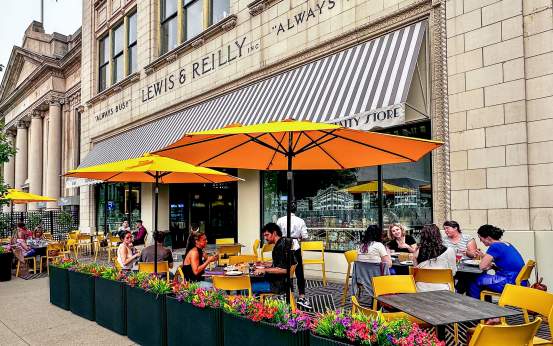 A photo of the outdoor dining at Picciocchi's Restaurant in Downtown Scranton, PA