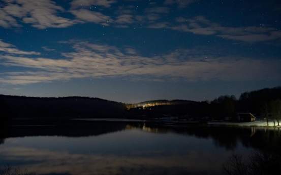 Night time at Lackawanna State Park in North Abington Township, PA