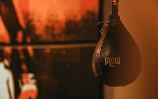 A stock photo of a boxing speed bag