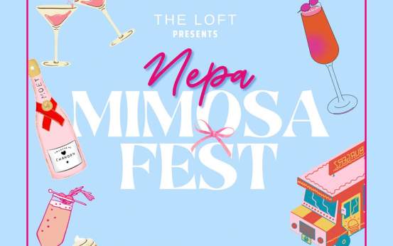A promotional graphic for the NEPA Mimosa Fest at the Circle Drive-In in Dickson City, PA