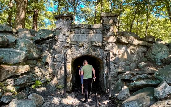 People entering the Brooks Mine at Nay Aug Park in Scranton, PA