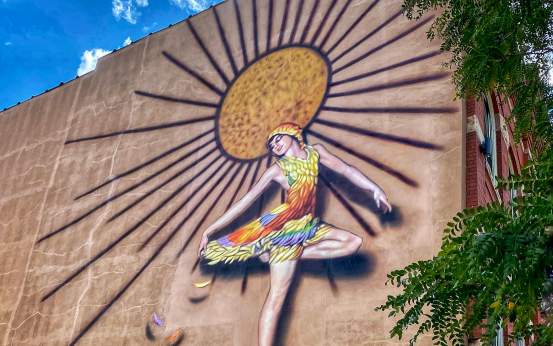 The Danseur de Corde Rope Dancer Mural in Downtown Scranton