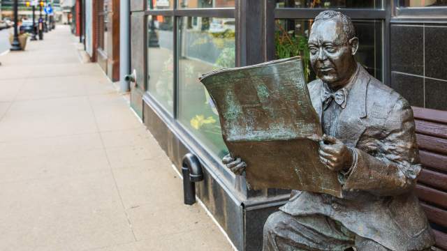 Edward J. Lynett Statue in front of the Scranton Times Building in Downtown Scranton, PA